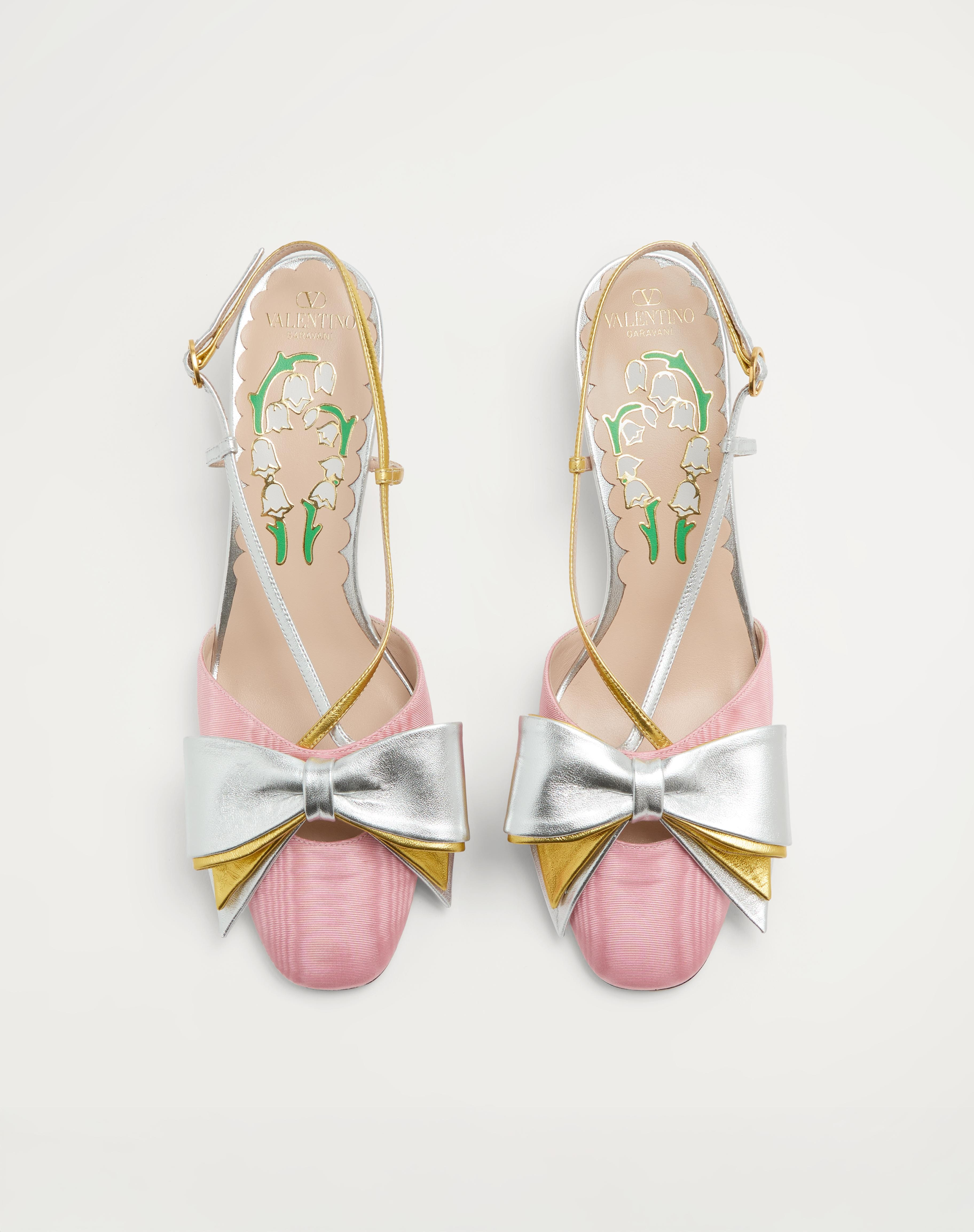 BOWOW SLINGBACK PUMPS IN MOIRÈ FABRIC 45MM - 5