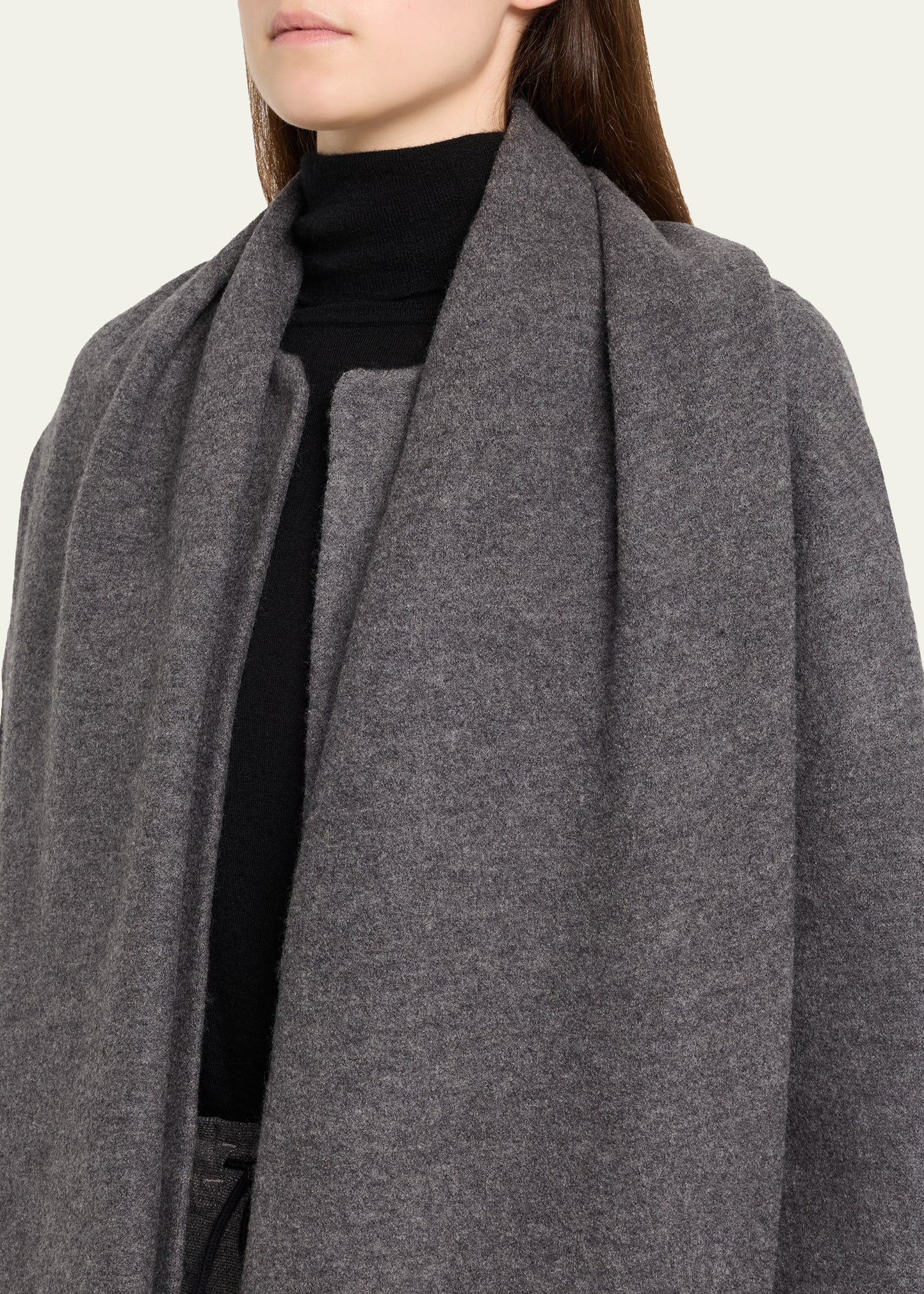 Wool Cloak Sweater Coat - 5