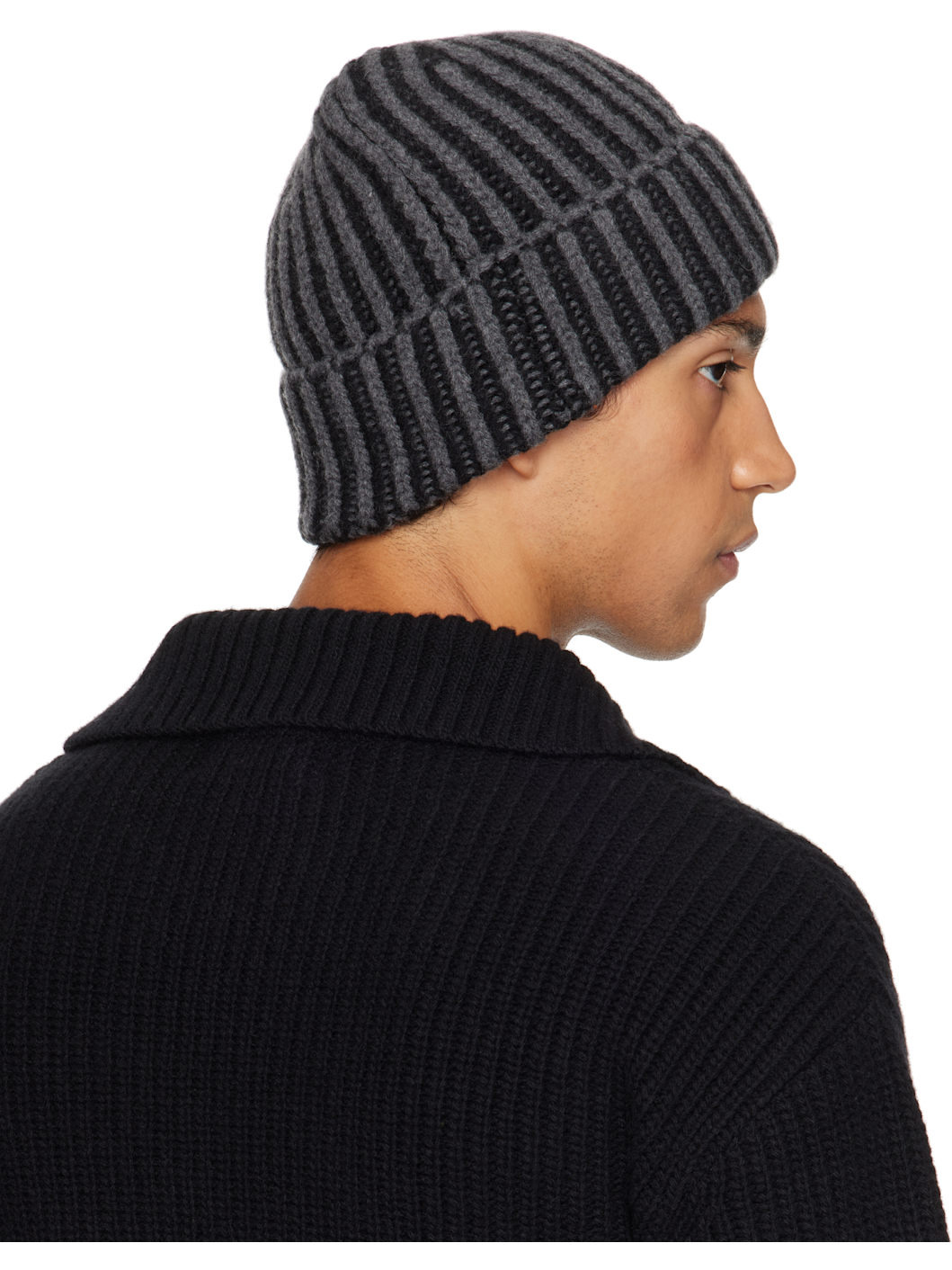 Gray & Black Stage Beanie - 3