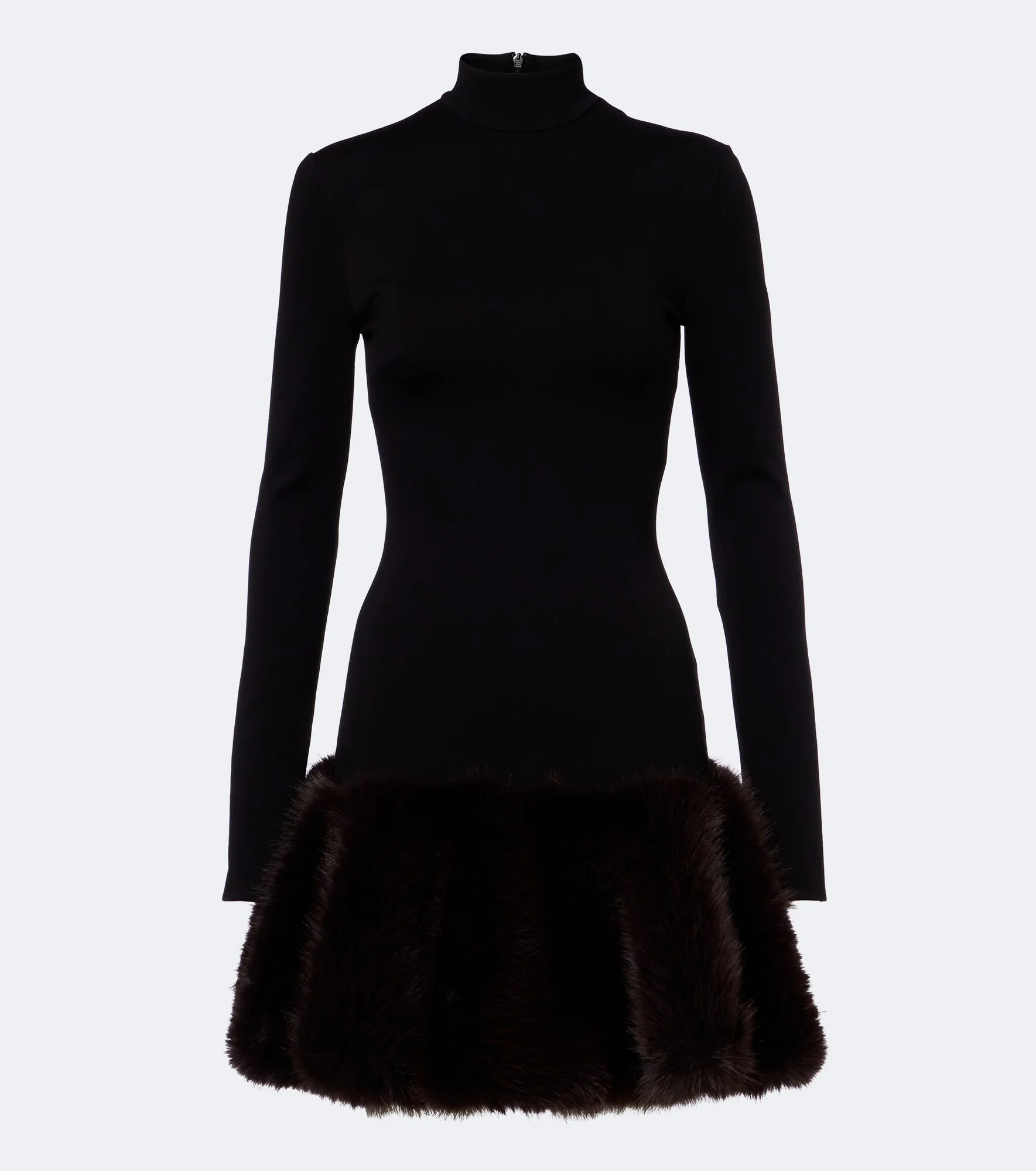 Knitted turtleneck minidress - 1