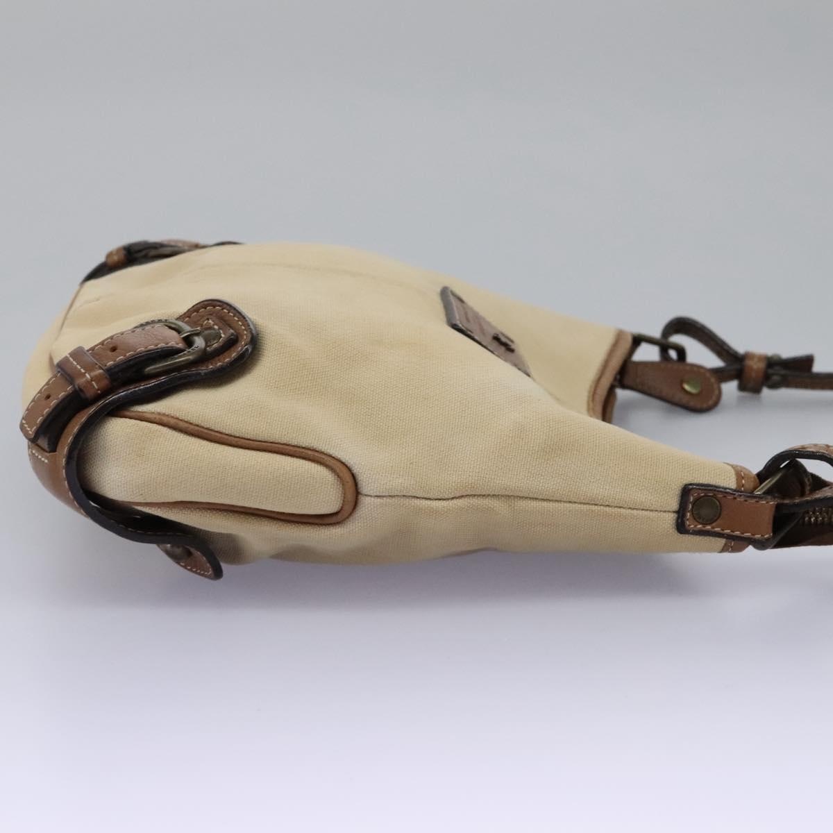 Burberry Blue Label Shoulder Bag Canvas Leather Beige - 4
