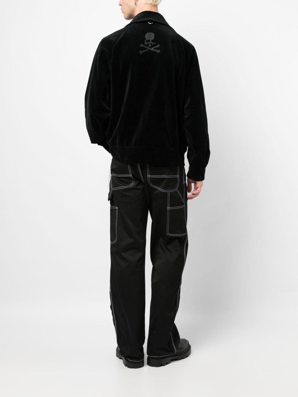 zip-up velour sweatshirt - 2