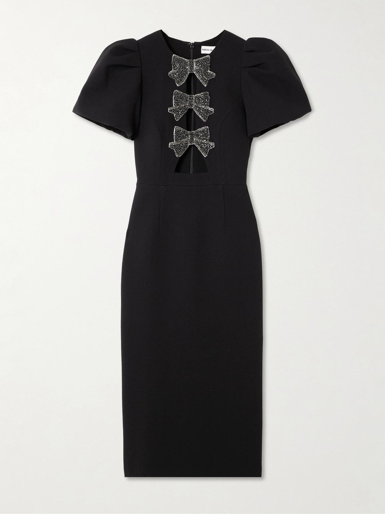 Eliana Cutout Embellished Cady Midi Dress - 1