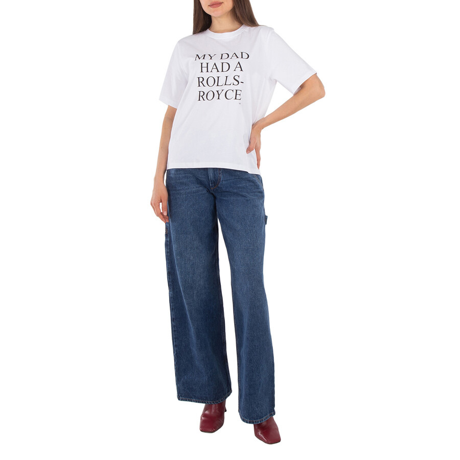 Victoria Beckham Text-Print T-Shirt - 3