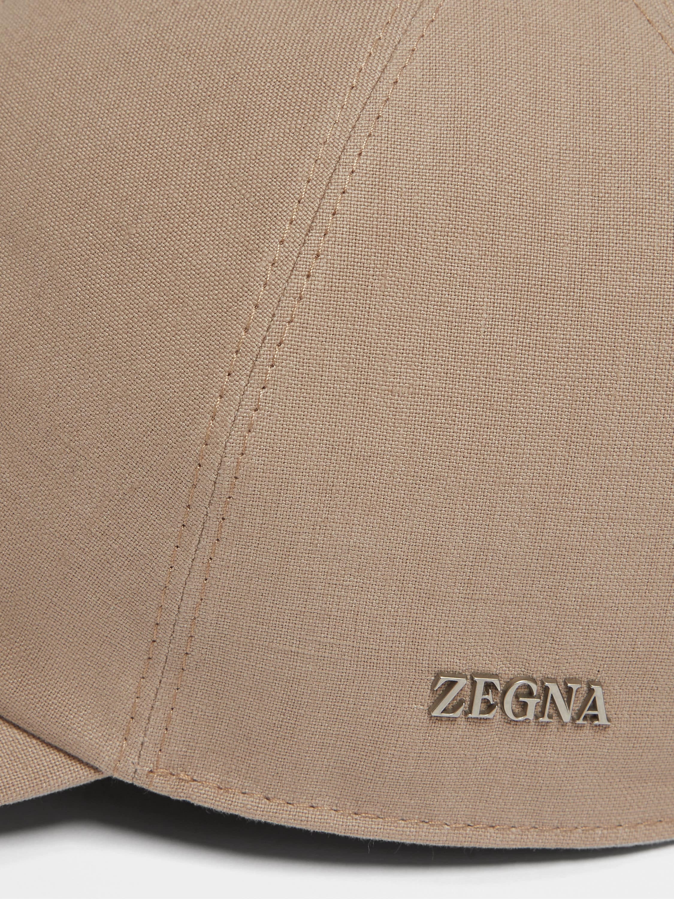 BEIGE OASI LINO BASEBALL CAP - 2