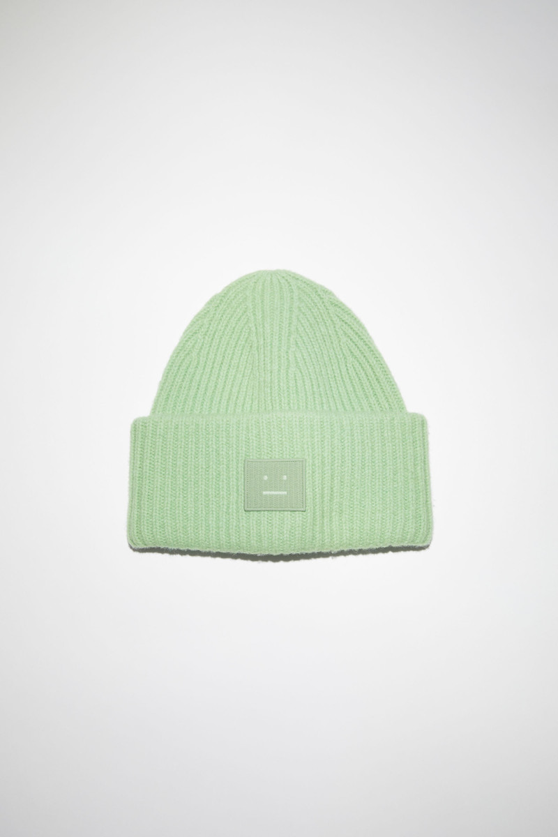 Large face logo beanie - Spring green 1