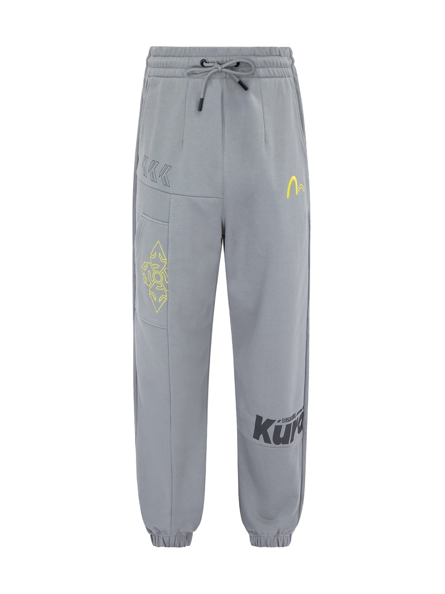 Kamon and Logo Print Wide Leg Sweatpants - 11