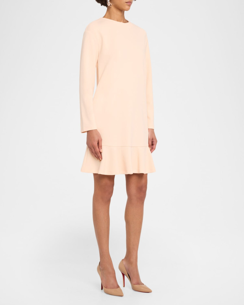 Long-Sleeve Flounce Dress 4