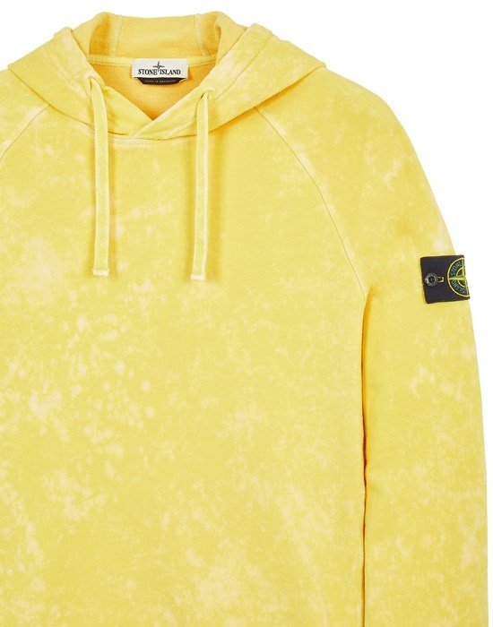 61338 COTTON FLEECE + OFF-DYE OVD TREATMENT_ GARMENT DYED YELLOW - 4