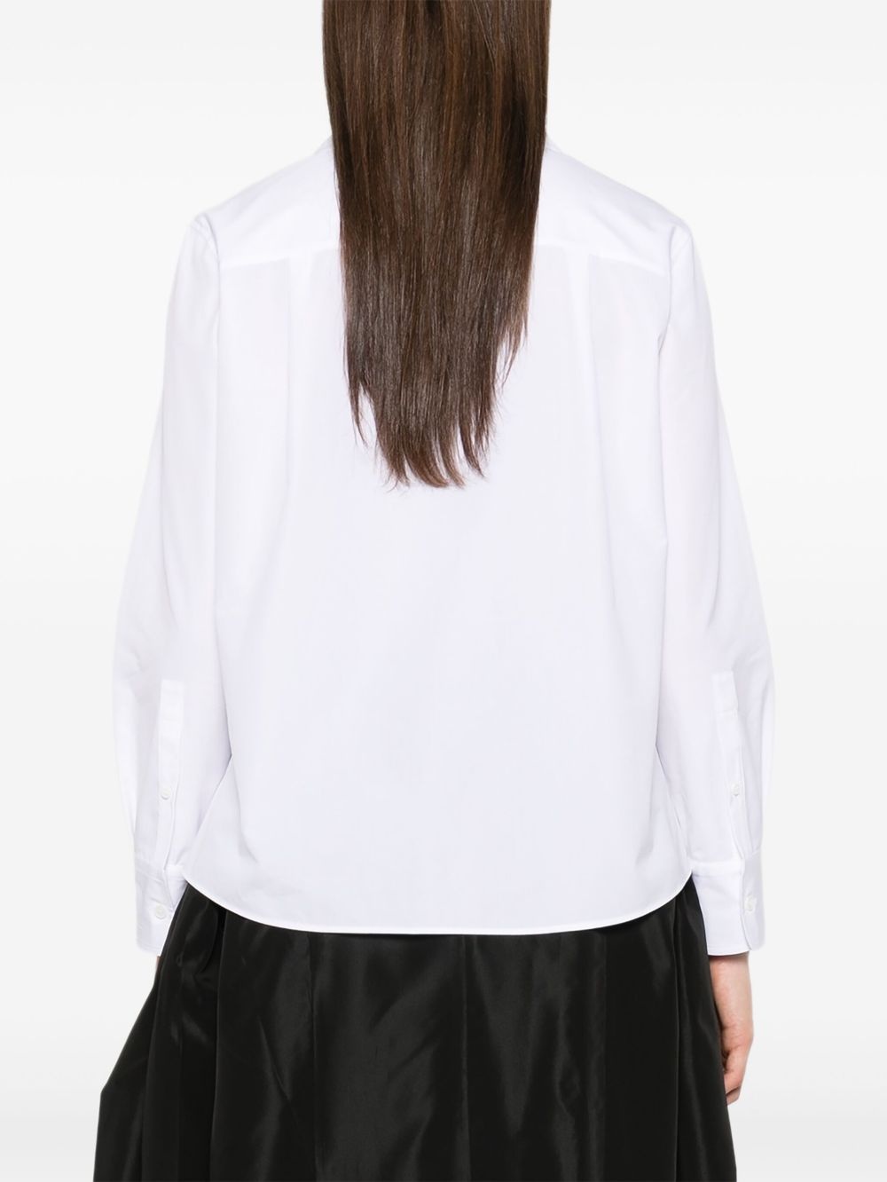 oversized-collar cotton shirt - 4