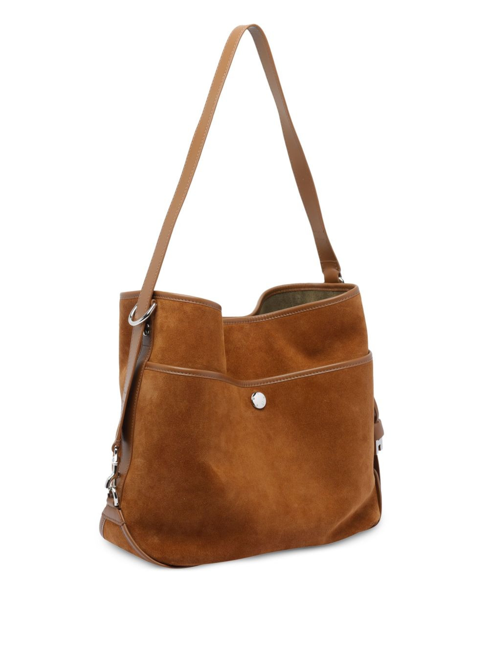 medium suede leather shoulder bag - 3