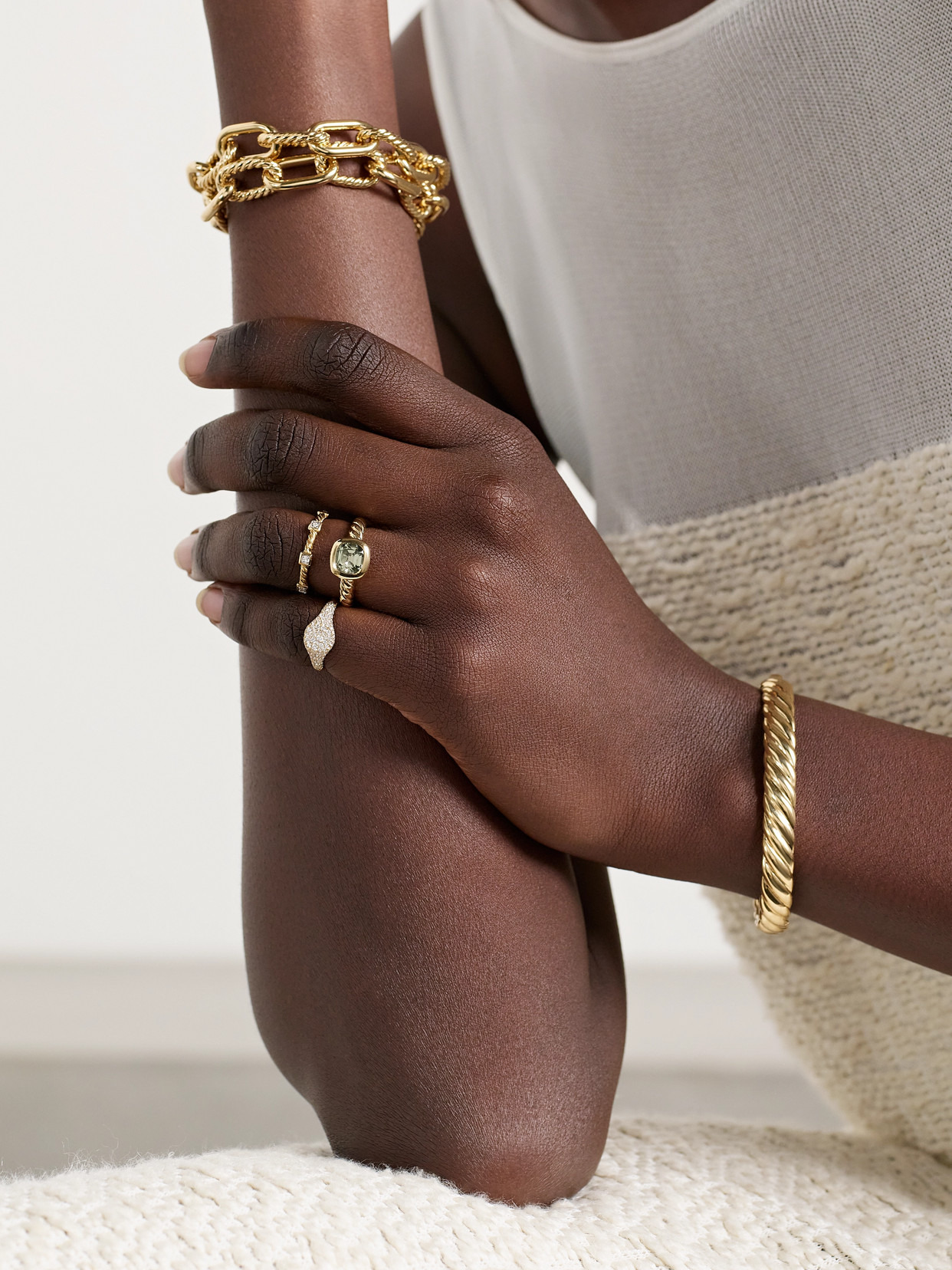 Dy Mercer 18-karat Gold Prasiolite Ring - 5