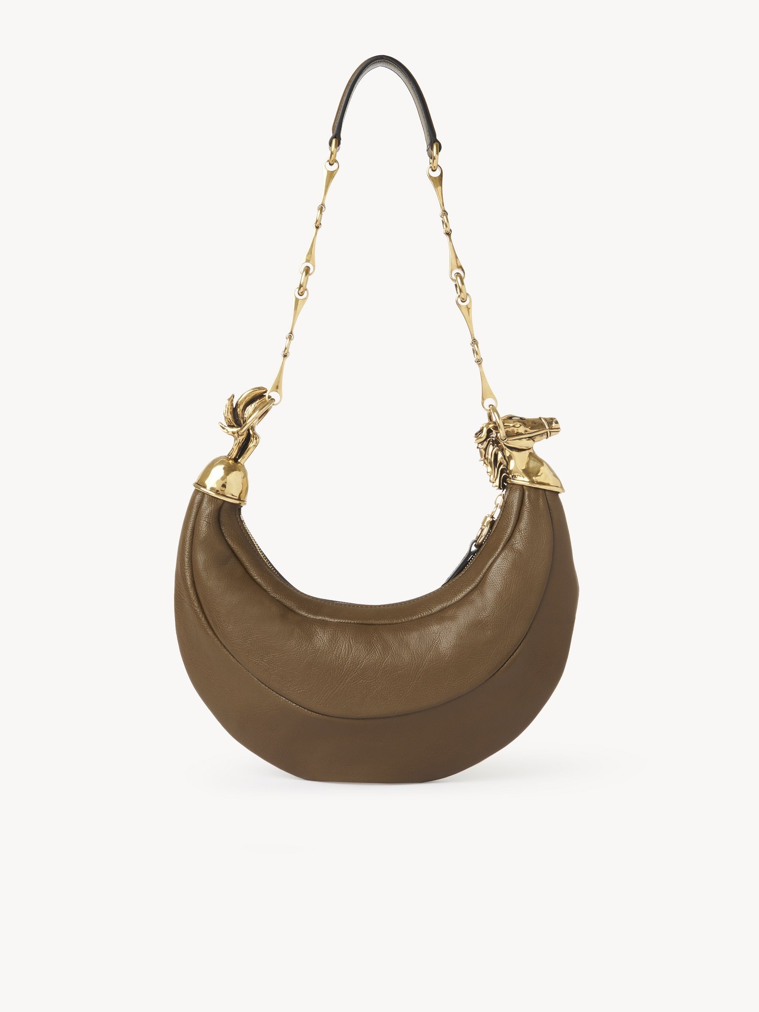 CHAIN HORSE SHOULDER BAG IN SOFT LEATHER - 4