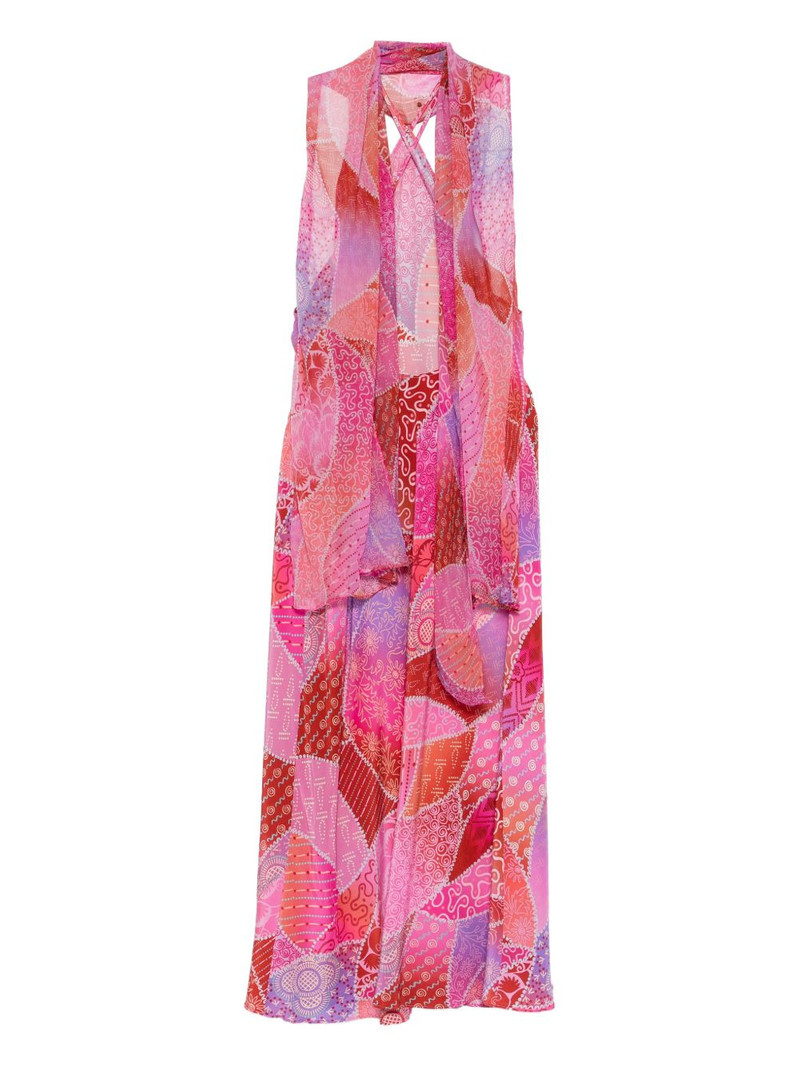 RIXO Hayley patchwork dress outlook