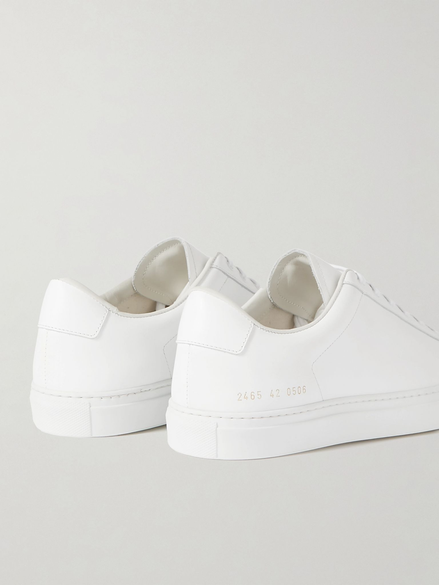 Retro Classic Leather Sneakers White - 4