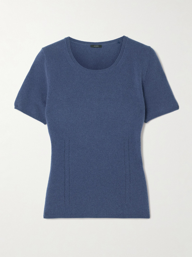 Pointelle-trimmed Cashmere T-shirt 1