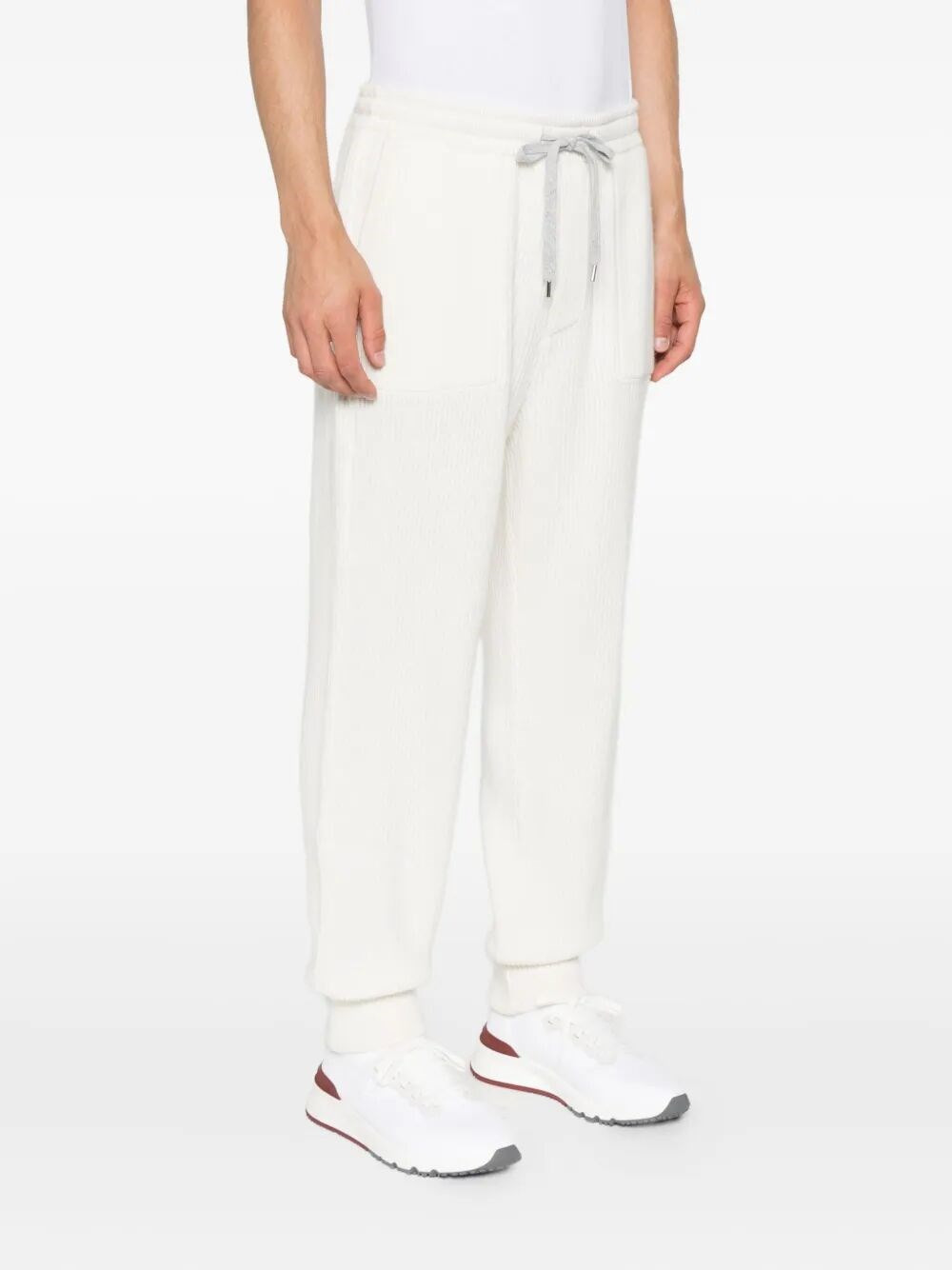 Cashmere English Rib Knit Track Pants - 5