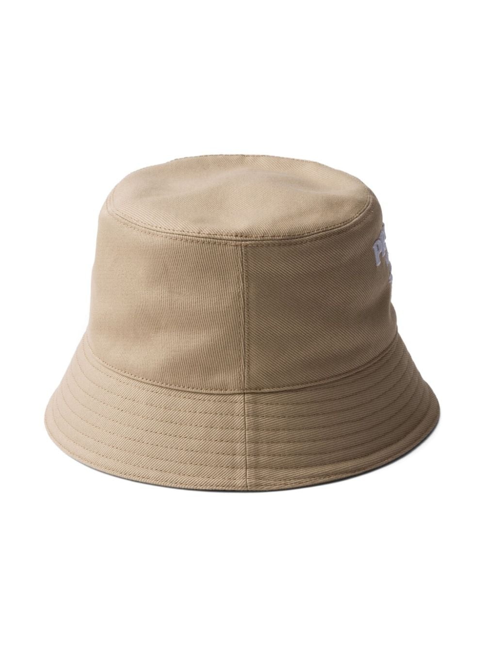 logo-embroidered drill bucket hat - 2