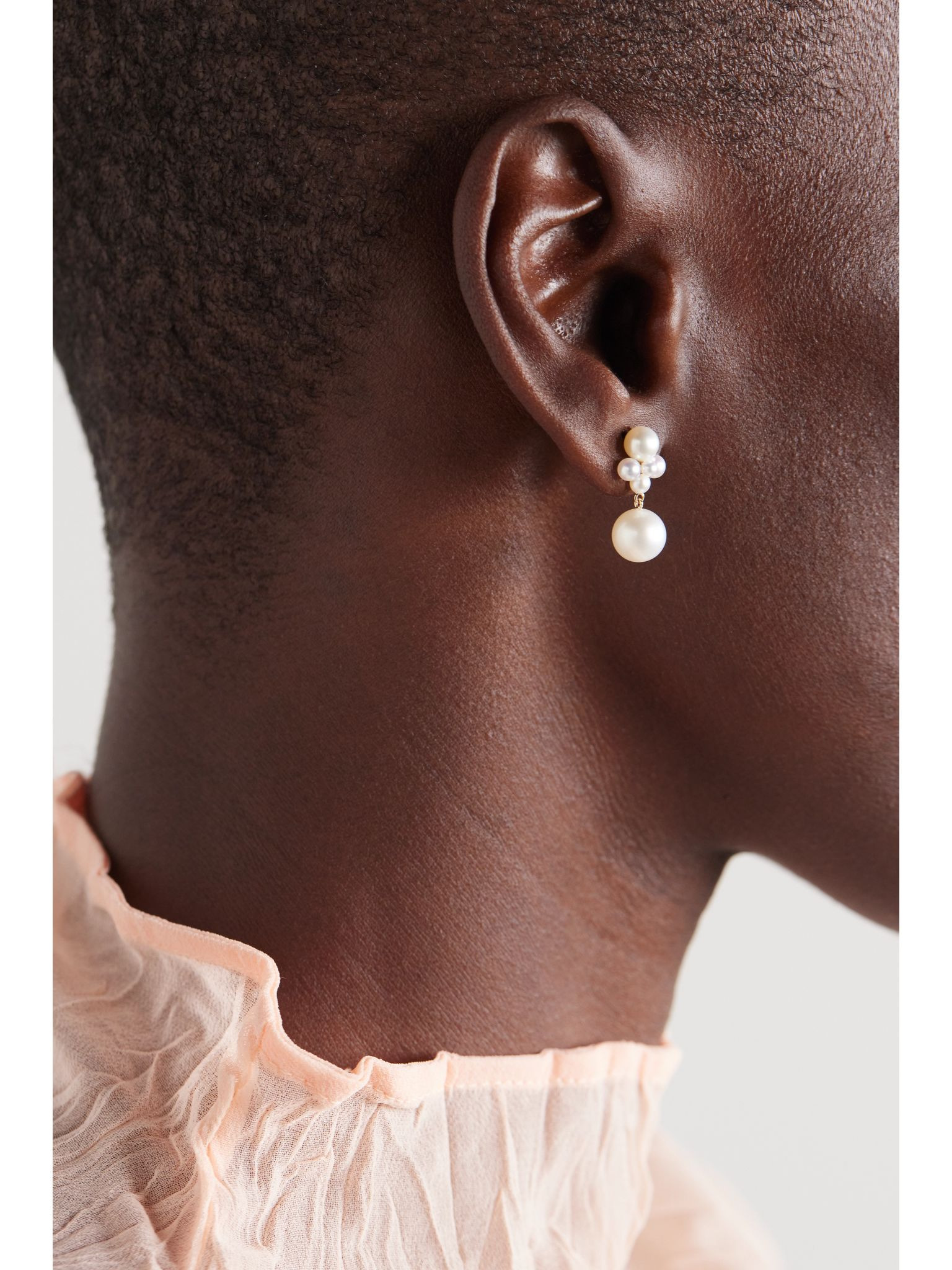 Thyra 14-karat recycled gold pearl single earring Gold - 2
