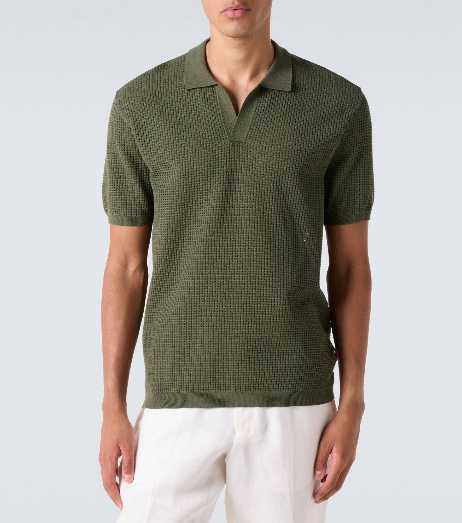 Roddy waffle-knit polo shirt - 3