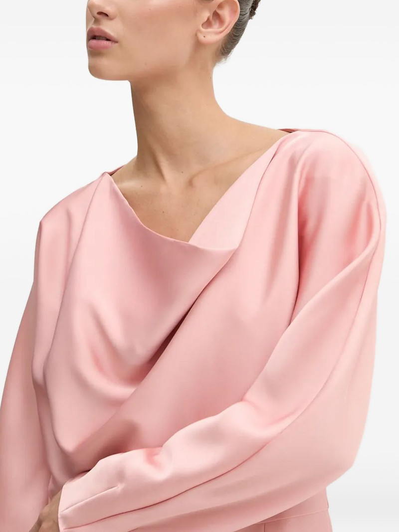 cowl-neck slit midi dress 4