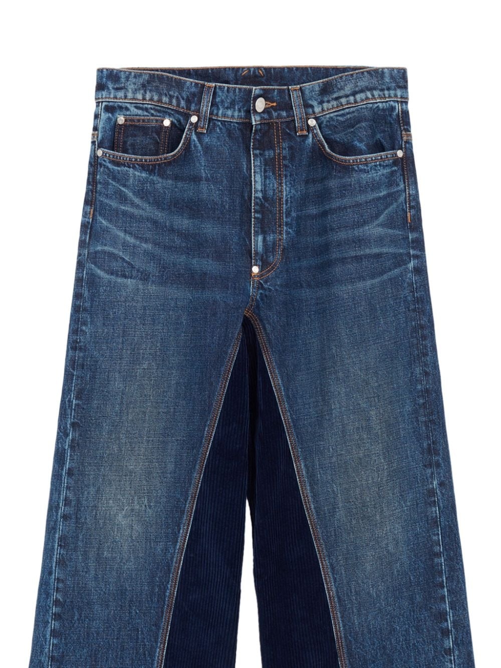panelled straight-leg jeans - 2
