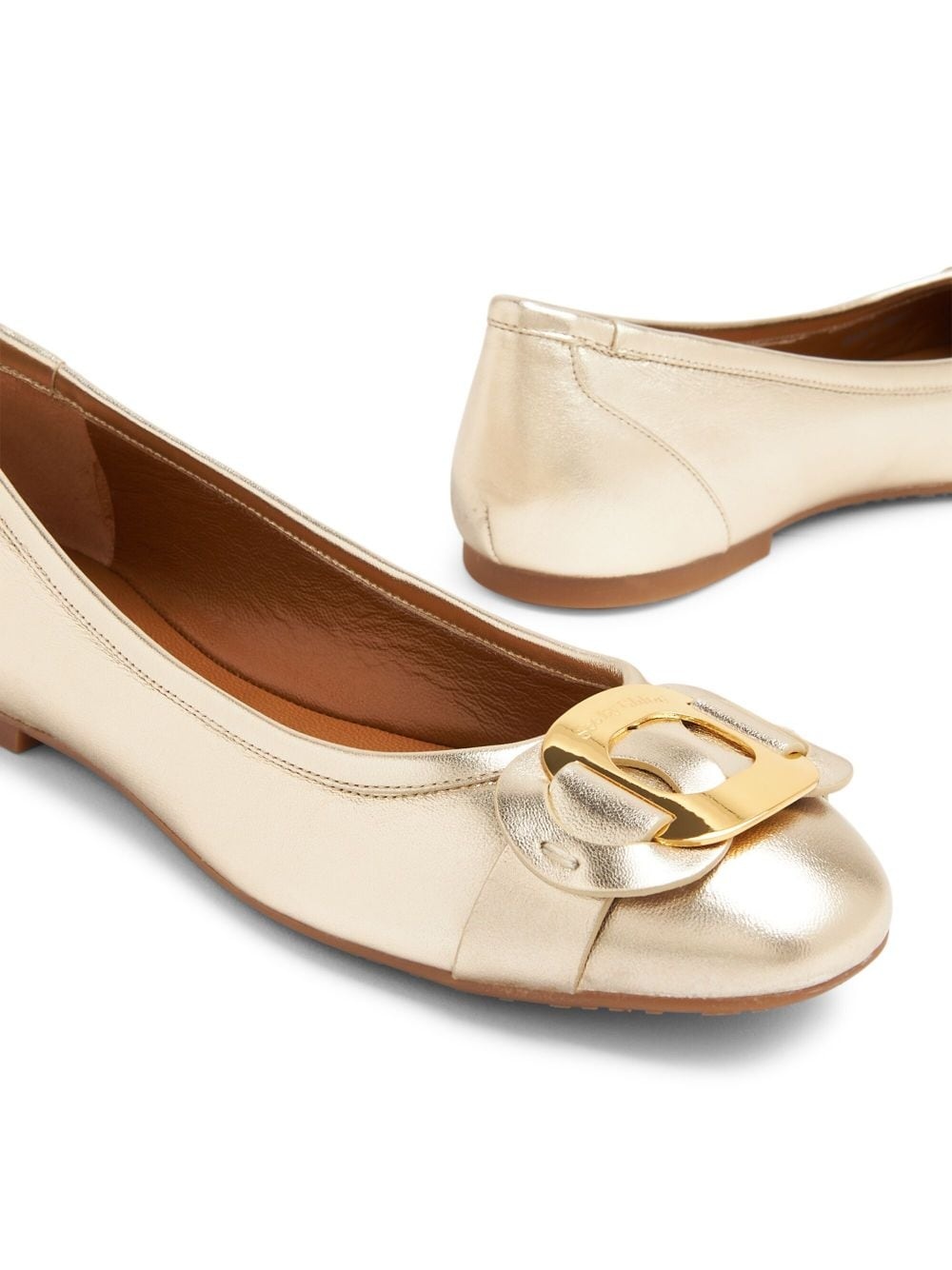 Chany metallic-finish ballerinas - 4