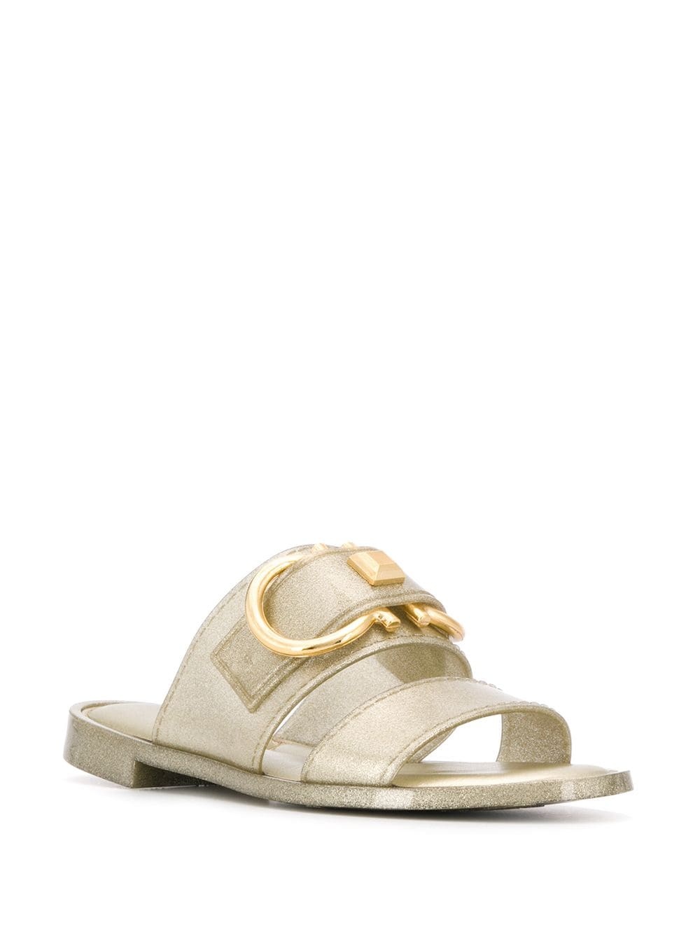 glitter Gancini Slider sandals - 2