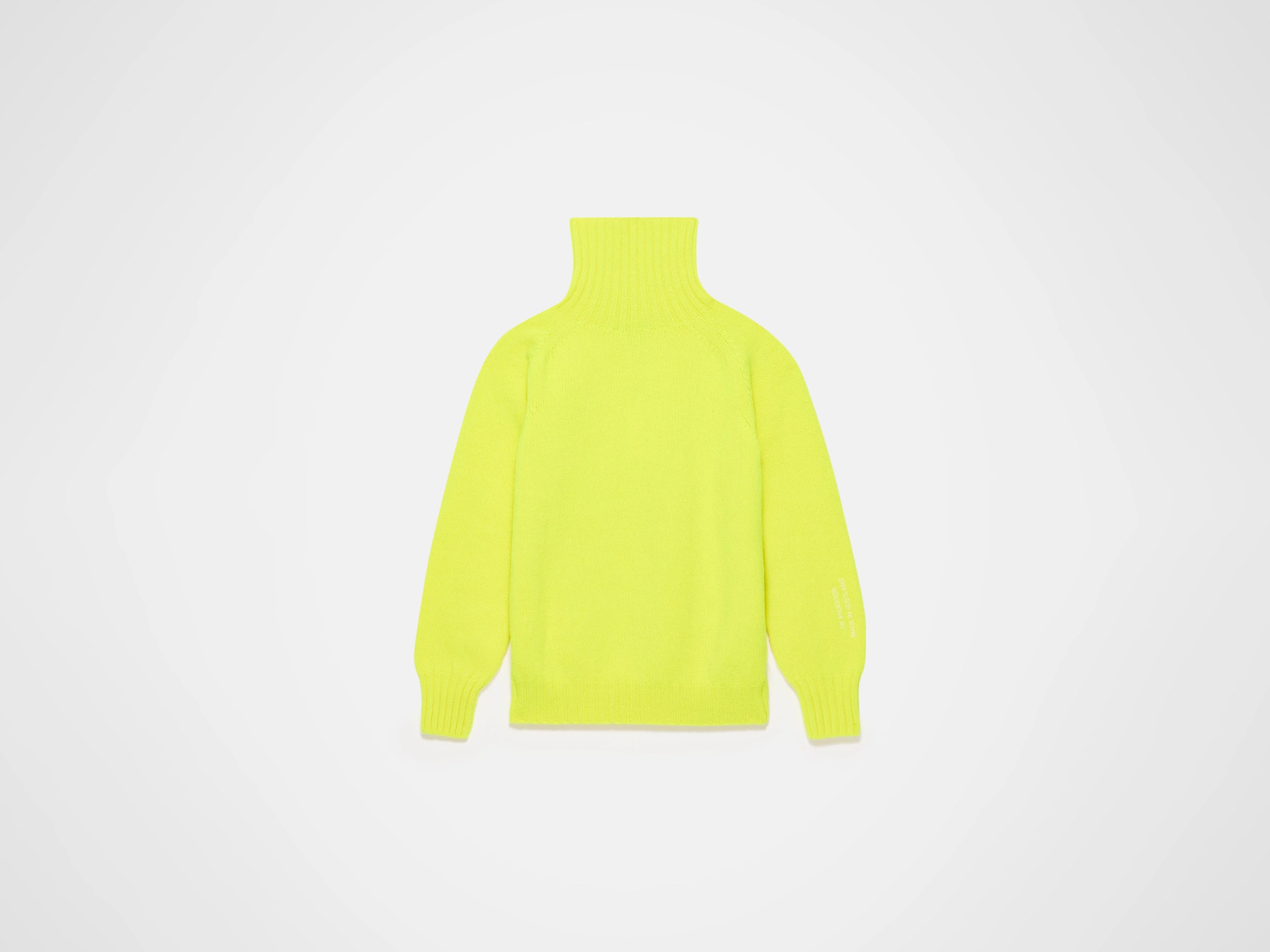 TURTLENECK JUMPER IN NEON YELLOW - 1