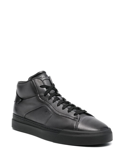 Santoni high-top lace-up sneakers outlook