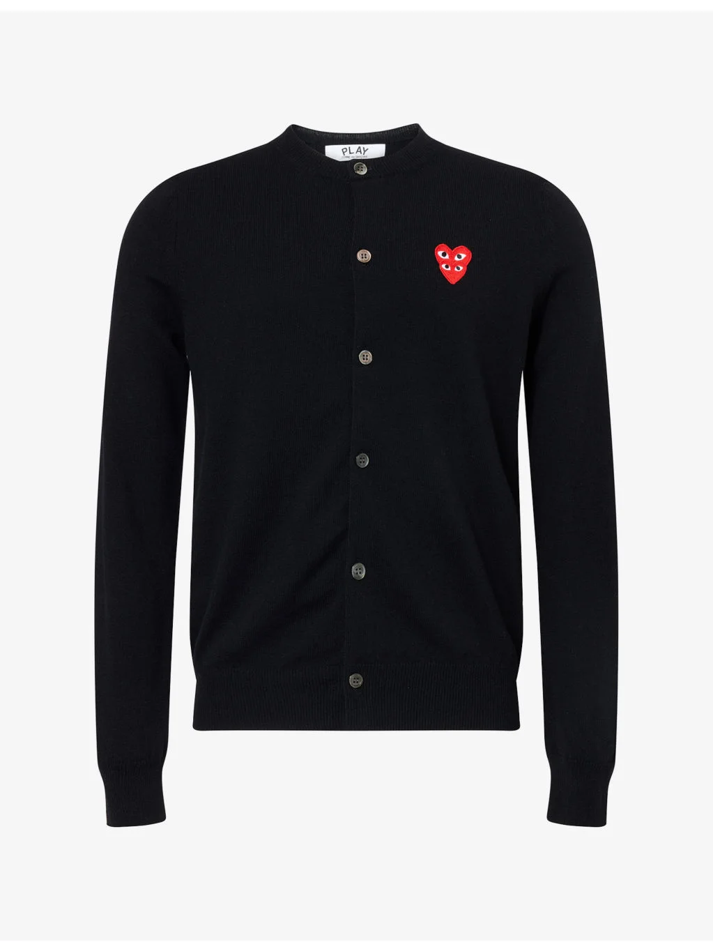 Double Heart Wool Knit Cardigan - 1