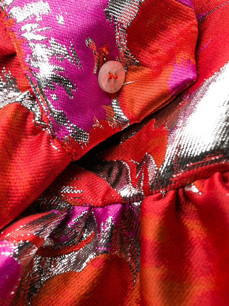 floral jacquard flared dress 6