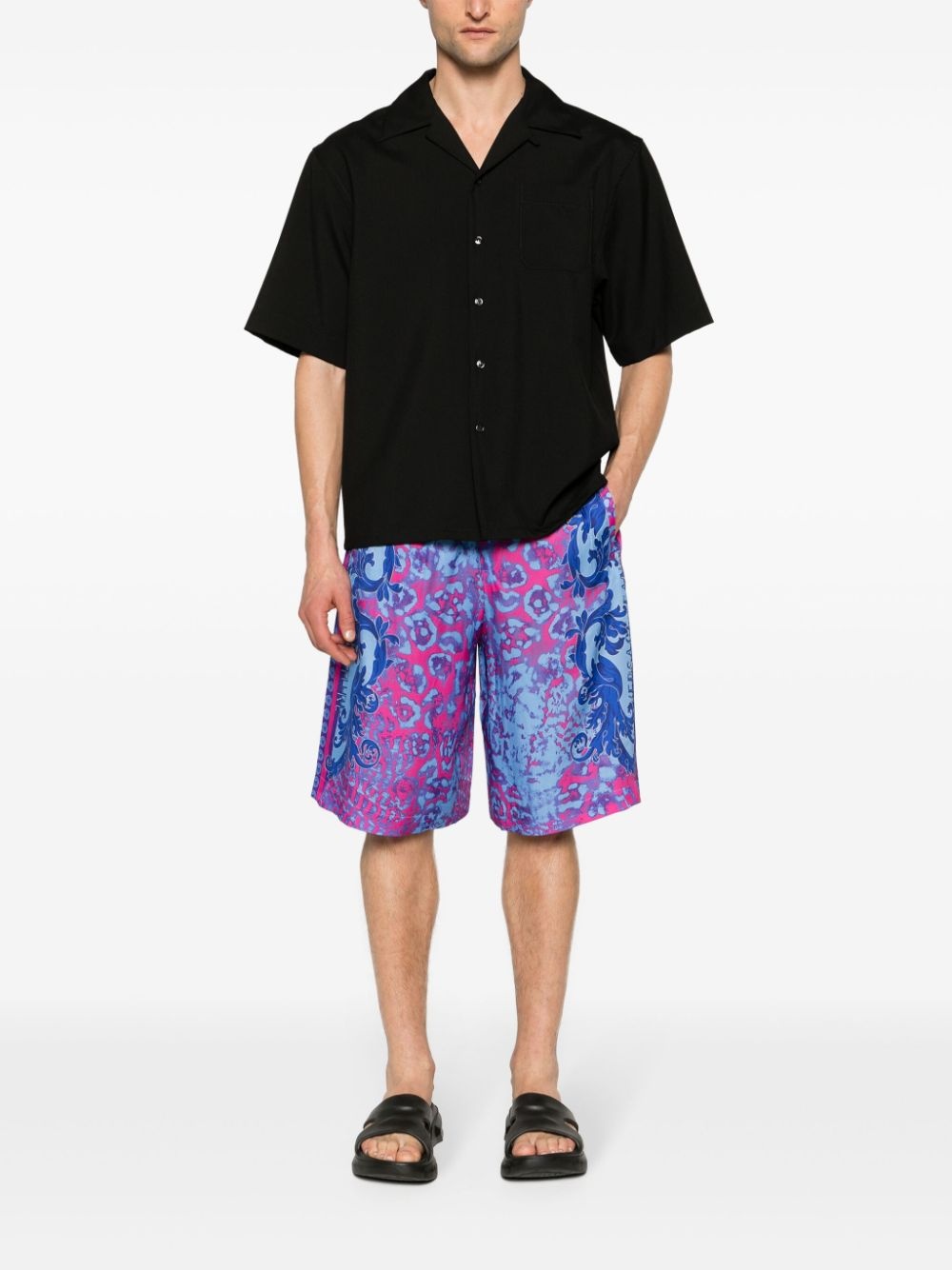 Baroque-pattern bermuda shorts - 2