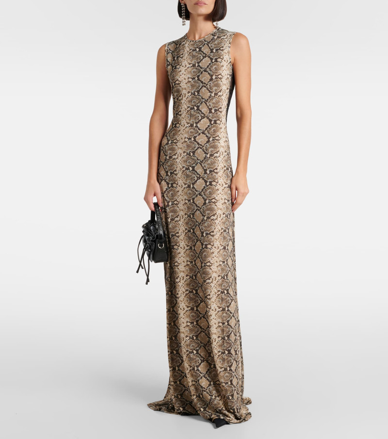 Marine Serre All Over Moon snake-print maxi dress outlook