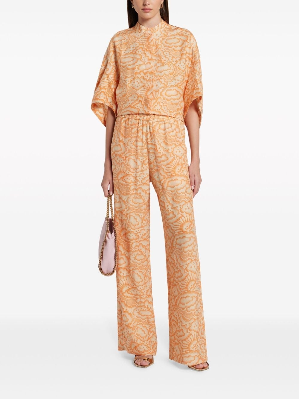 silk wide-leg trousers - 2