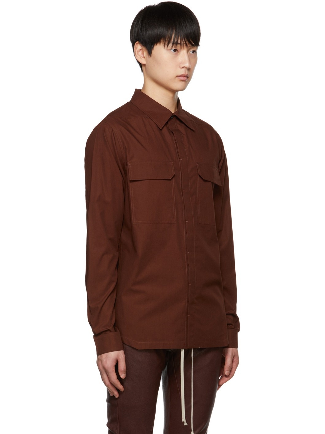 Burgundy Work Shirt - 2