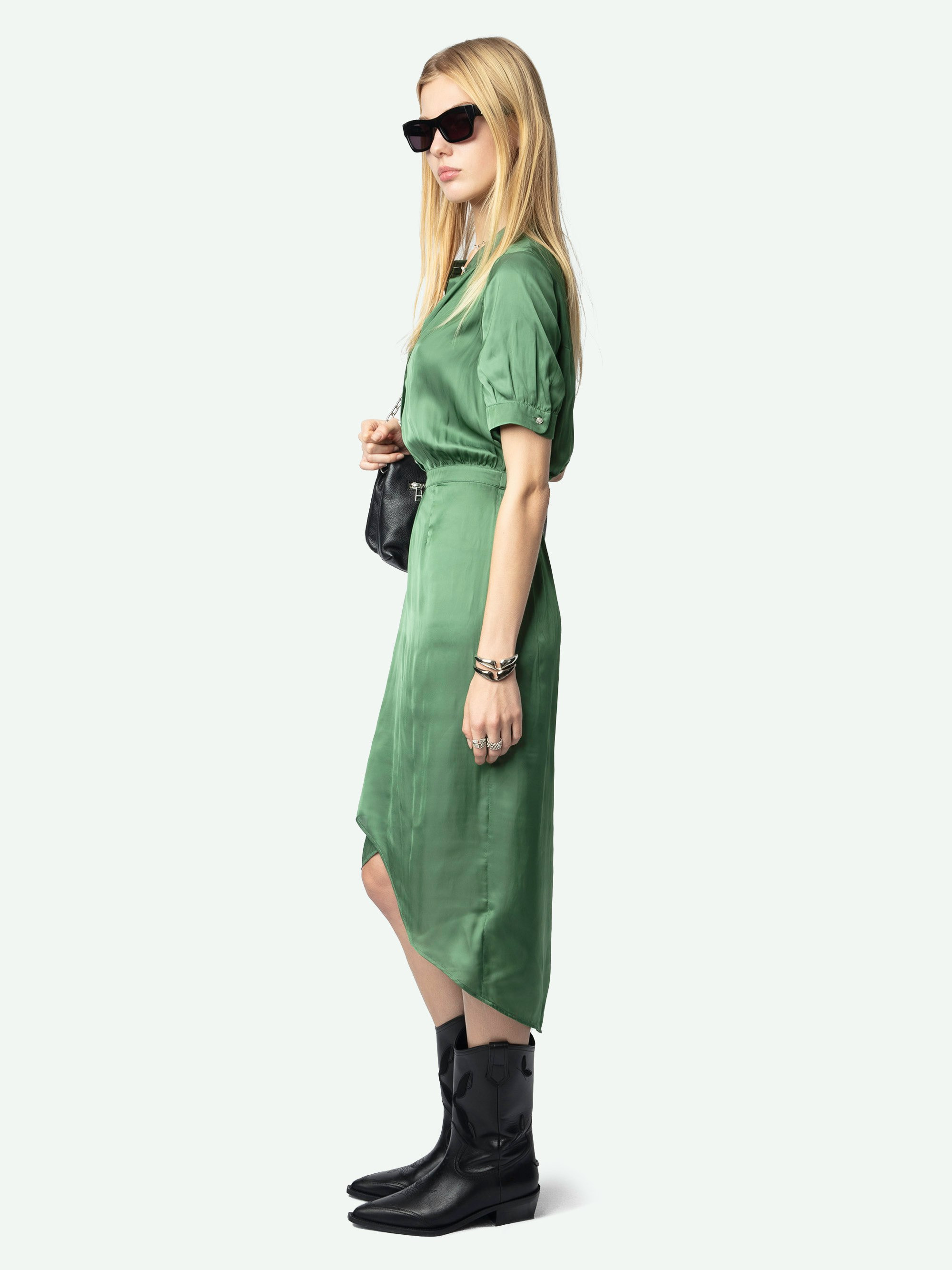 Rimaz Satin Dress - 6