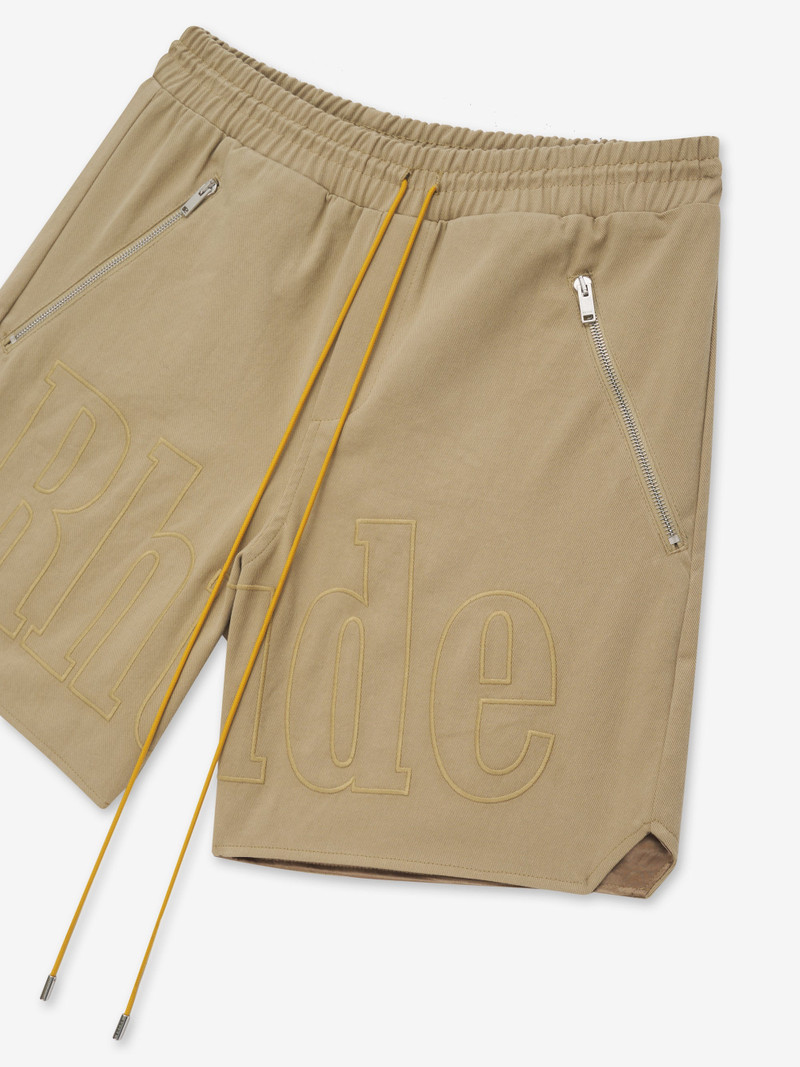 Rhude EMBROIDERED TWILL LOGO SHORT outlook