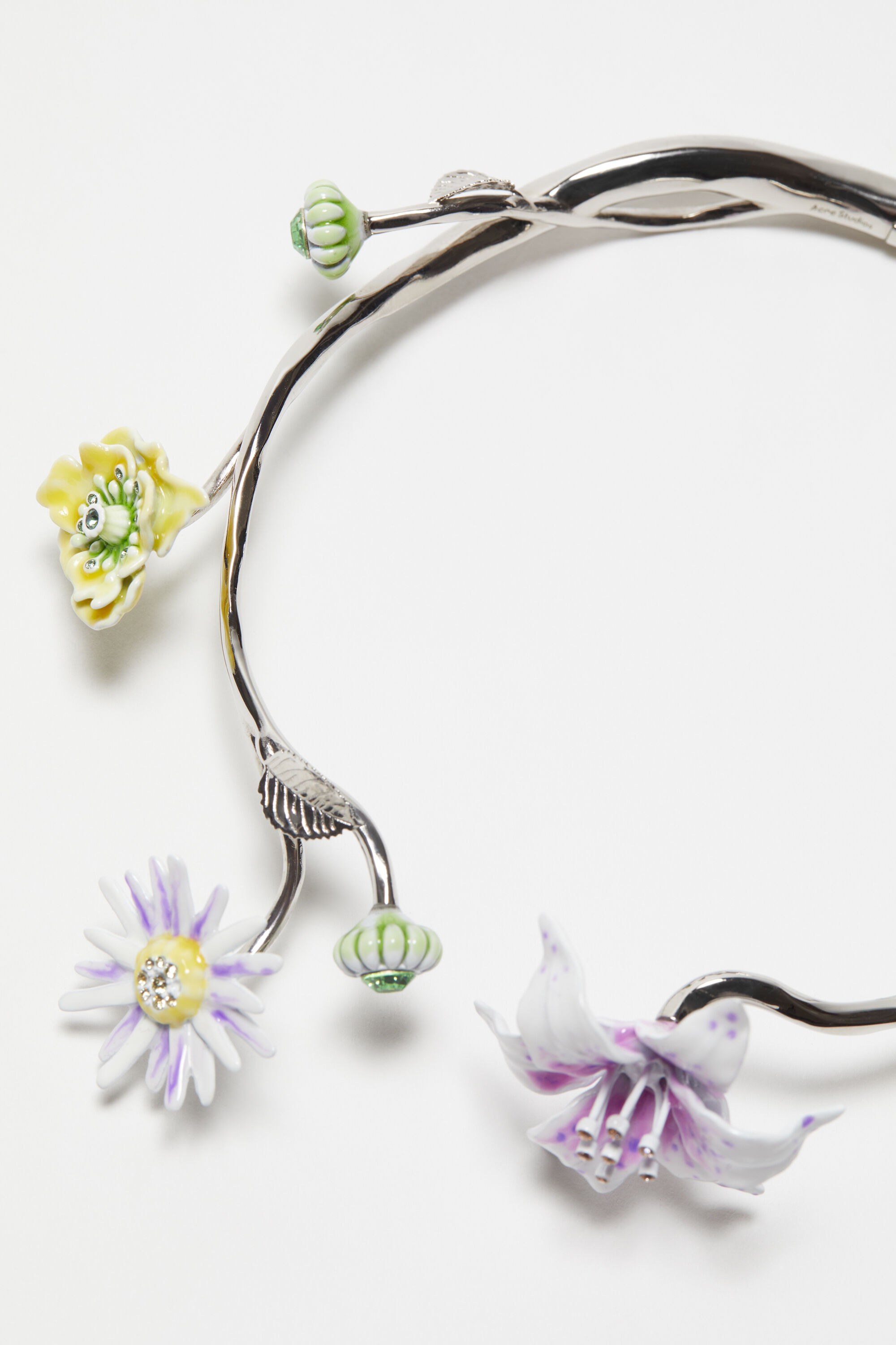 Flower necklace - Silver/multicolor - 3