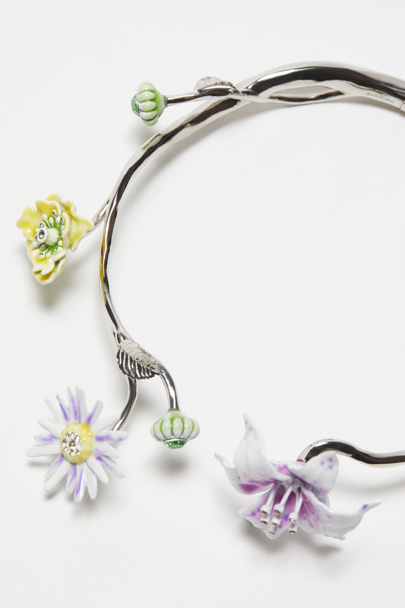 Flower necklace - Silver/multicolor 3