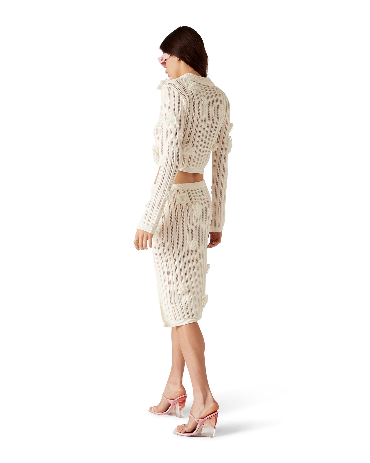 Flower Lace Knit Shirt | Casablanca Paris - 3