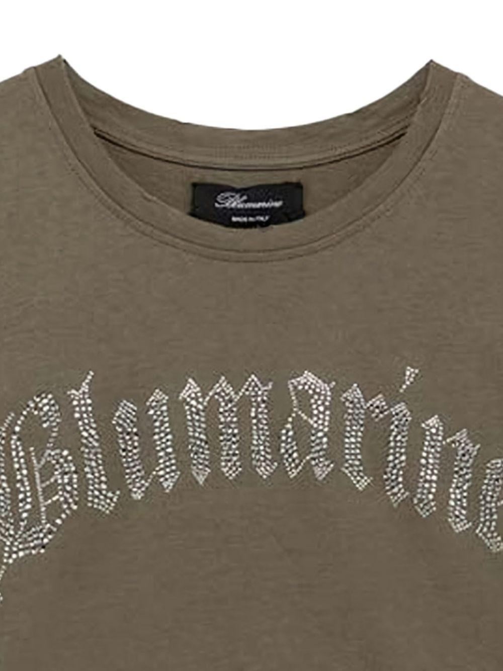 crystal-embellished logo T-shirt - 2