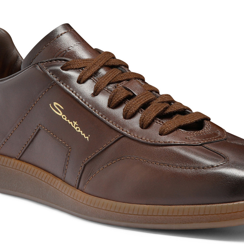 Men's dark brown leather DBS Oly sneaker 6