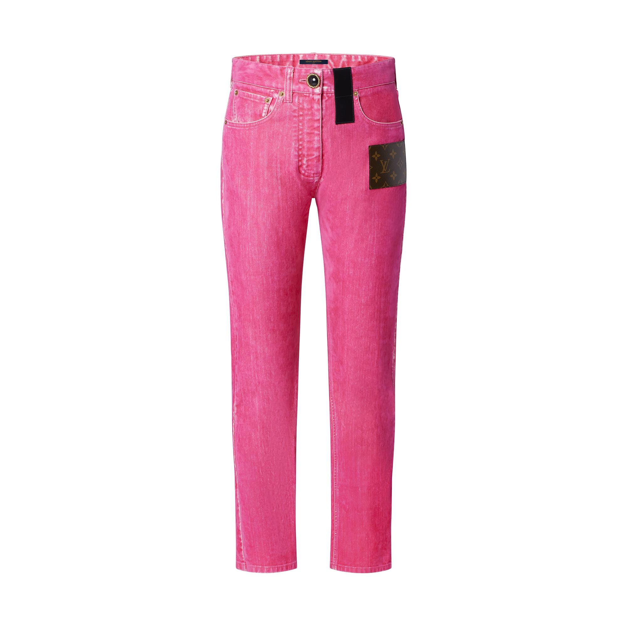 Pop Pink Straight-Cut Jeans - 1
