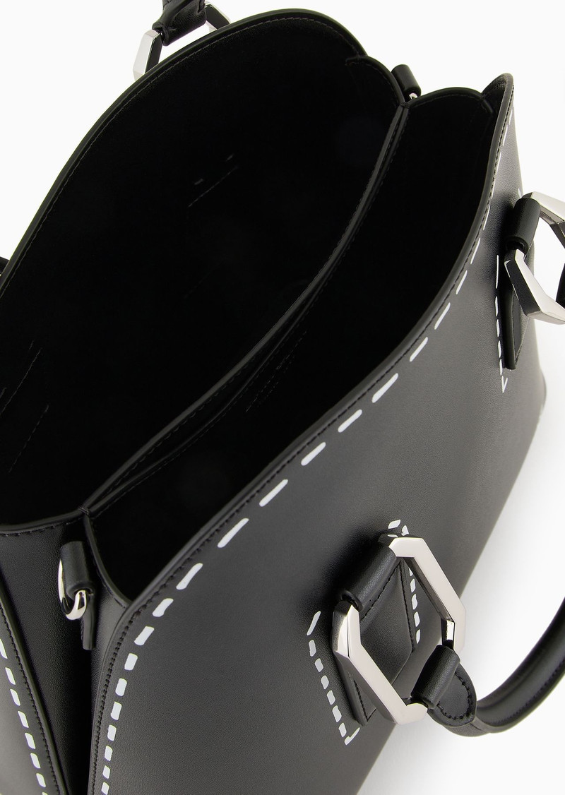 Trompe-l'œil print trapezoid handbag 6