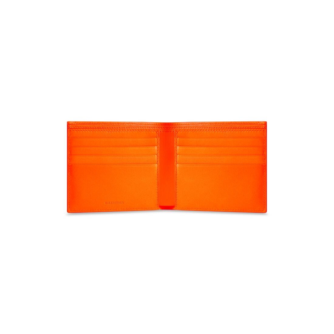 Cash Square Folded Wallet in Fluo Orange - 2
