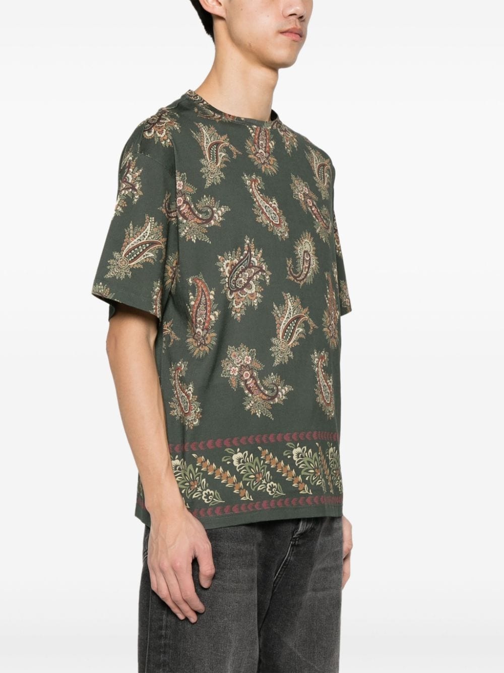 paisley-print cotton T-shirt - 3
