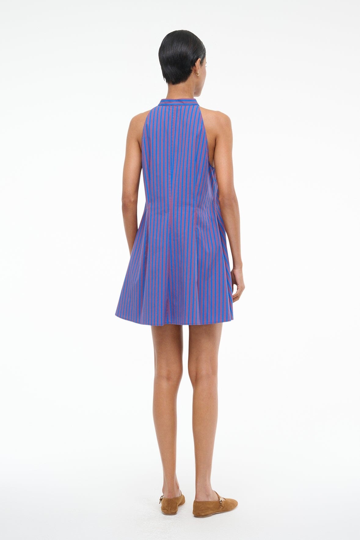 STAUD SHIRLEY MINI DRESS ATLAS STRIPE - 5