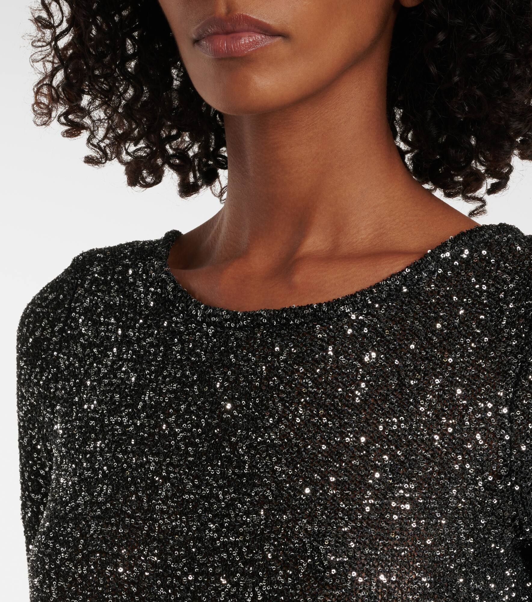 Sequined open-back gown - 4