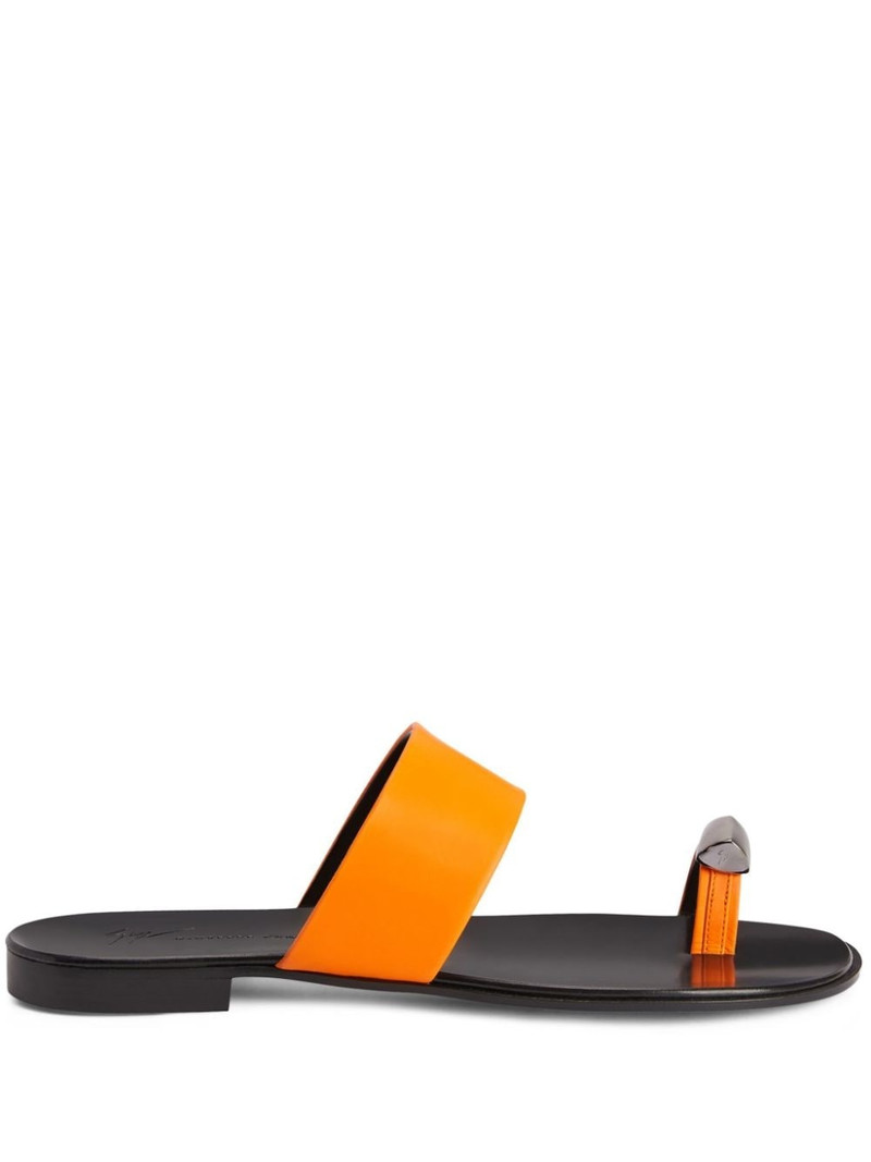 Giuseppe Zanotti Norbert leather flat sandals outlook